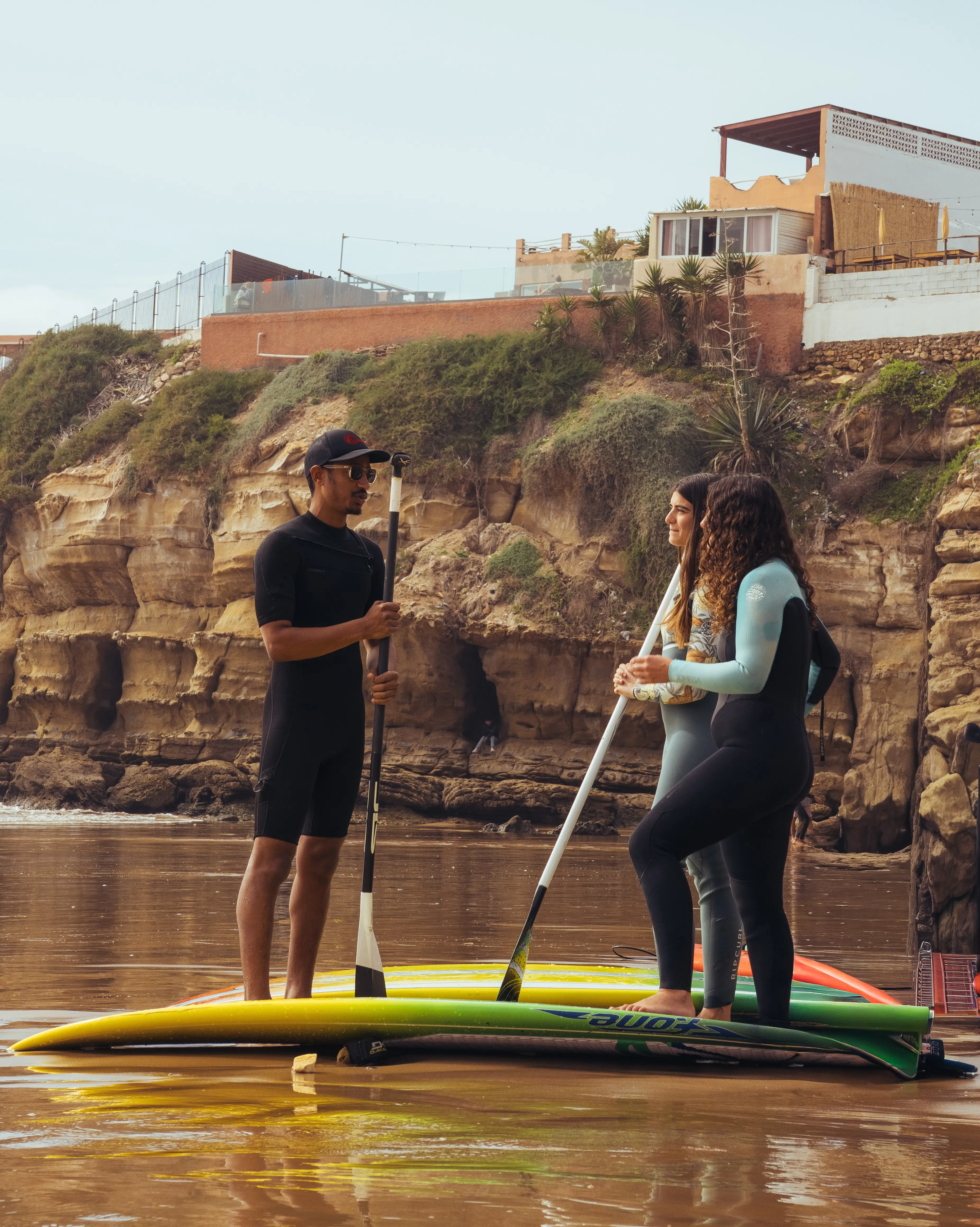 SUP paddle lessons in Imsouane Morocco — Aman Surf Camp stand up paddle boarding